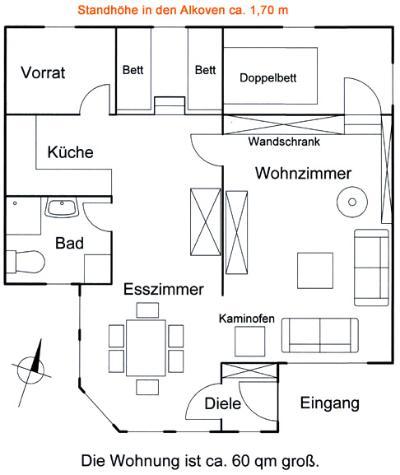 Eifel-FEWO Thiele - Wohnungsgrundriss